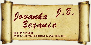 Jovanka Bežanić vizit kartica
